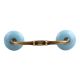 Blue Crackle Ceramic Bridge Handle
